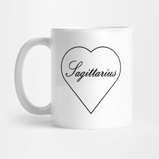 Sagittarius Zodiac Heart Mug